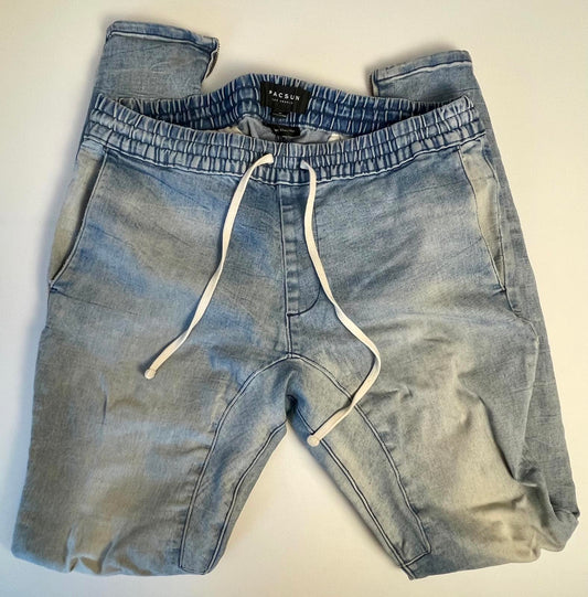 PACSUN Light wash Denim Joggers- Men M