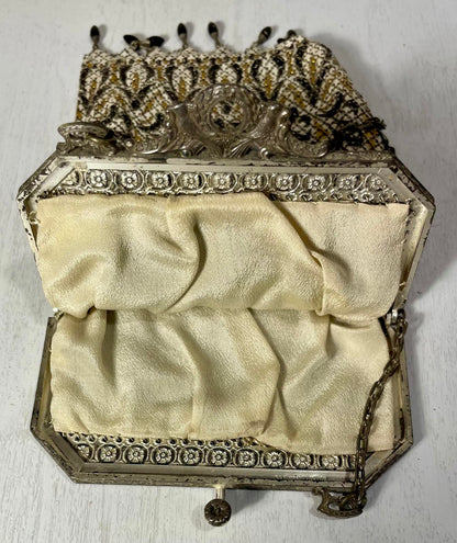 Antique Mandalian Enamel Mesh Bag
