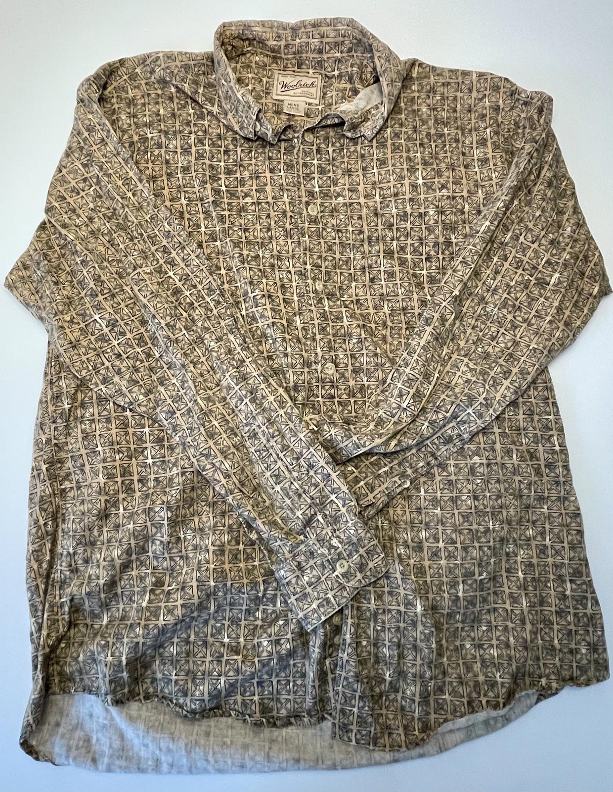 Woolrich Geometric Button Down- Men L