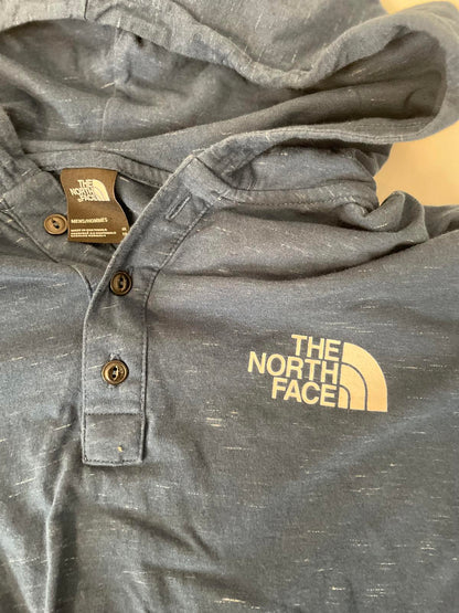 The Northface Blue Henley Hoodie - Men's XL